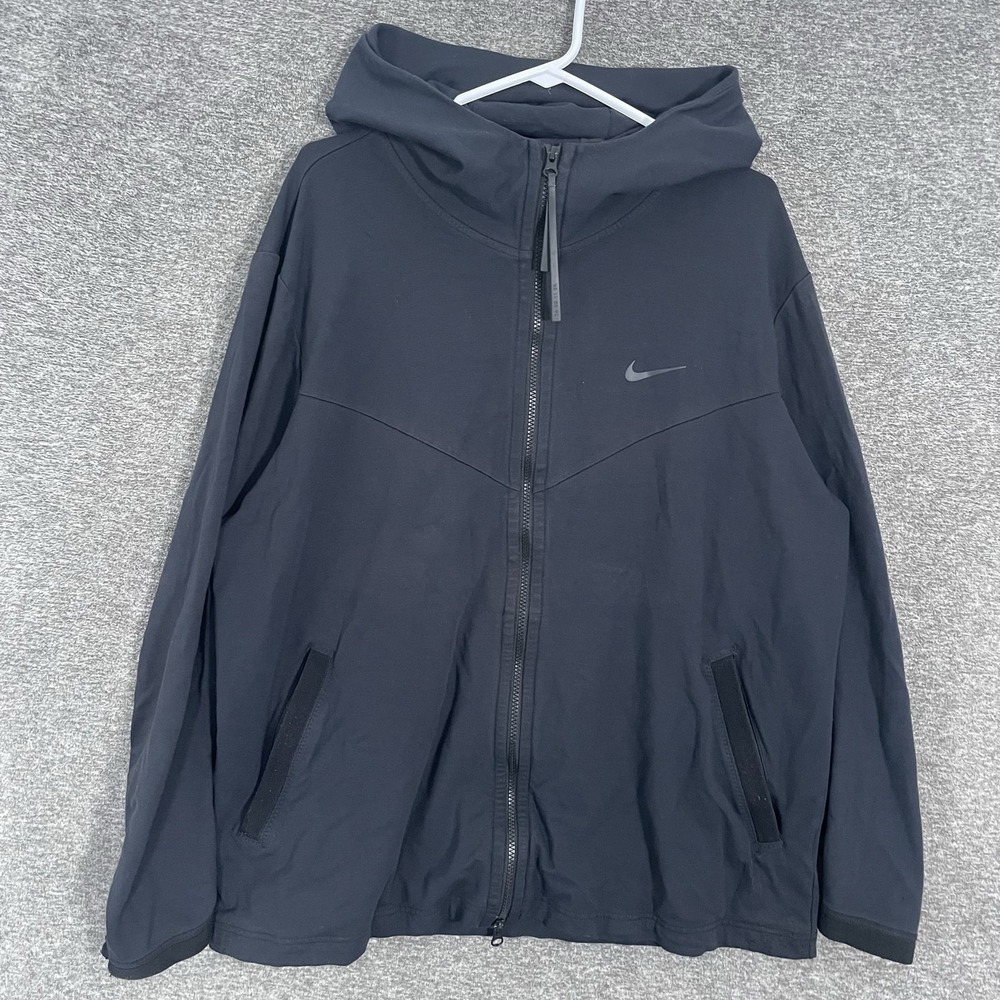 Nike Sportswear Tech Pack Hooded Jacket Mens XL Black BV4489-010 Full Zip Stretc